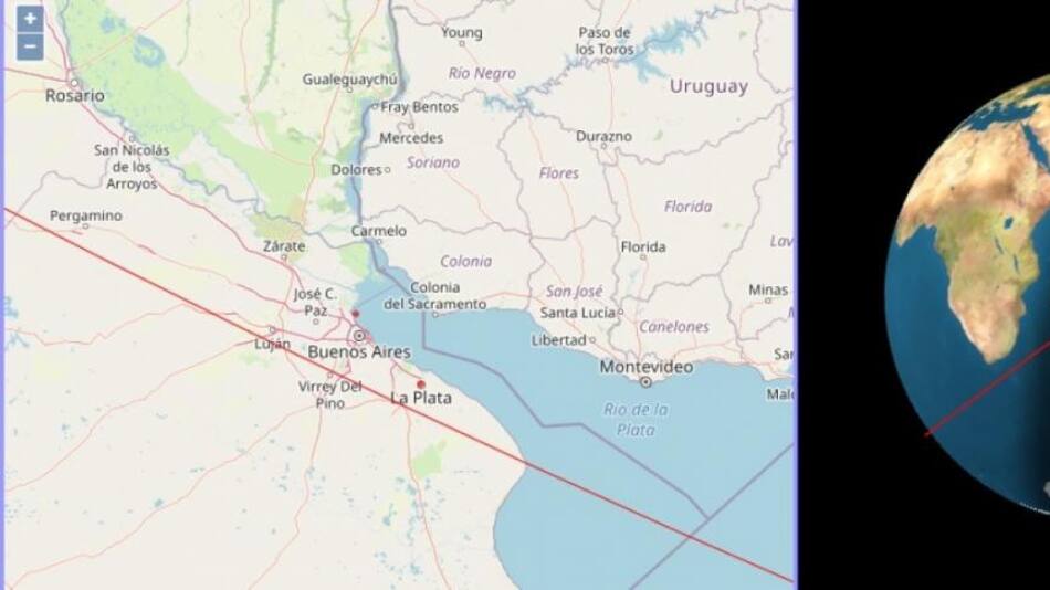 El cohete chino pasó cerca de la Ciudad de Buenos Aires