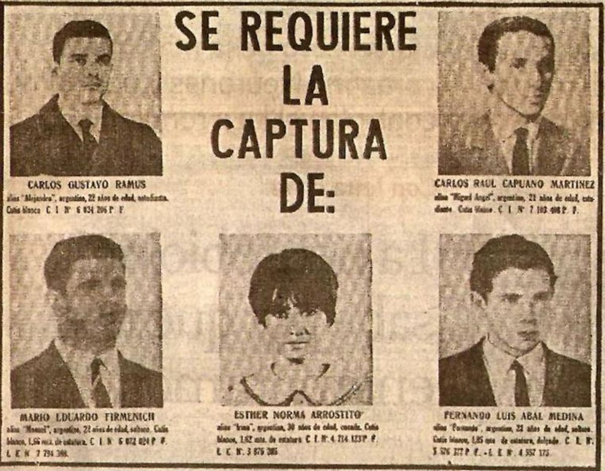 Miembros de Montoneros buscados por el asesinato de Aramburu