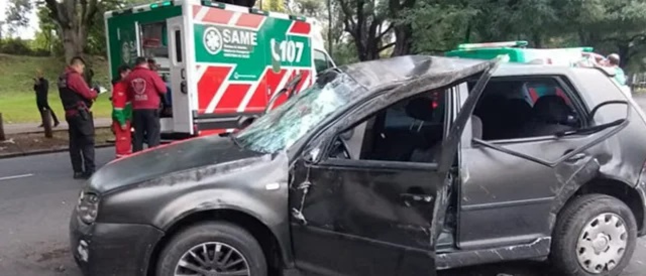 Accidente de tránsito en Palermo en el Viernes Santo. Foto: NA.