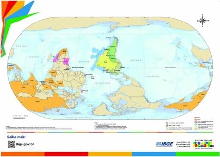 El nuevo mapamundi que planteó Brasil. Foto: IBGE