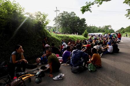 Migrantes en la ciudad de Chiapas. Foto: Reuters.
