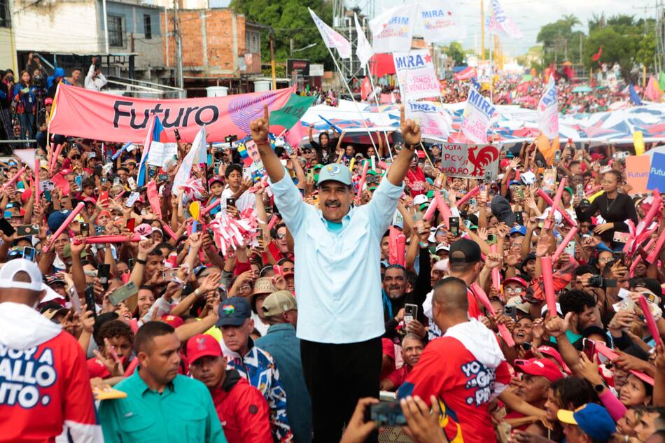 Acto de Nicolás Maduro en Venezuela. Foto: EFE.