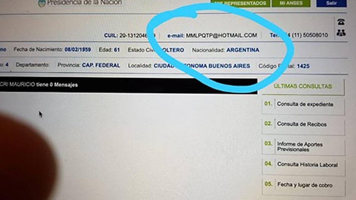 Hackeo en la cuenta de Mi ANSES de Mauricio Macri