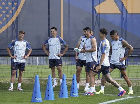 Entrenamiento de Boca Juniors. Foto: X @BocaJrsOficial.