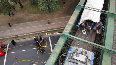 Choque de un tren de la línea San Martín. Foto: NA.