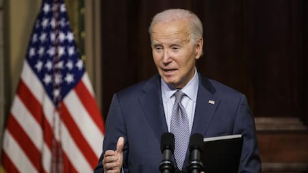 Joe Biden ante líderes de la comunidad judía por el conflicto en Israel. Foto: EFE.