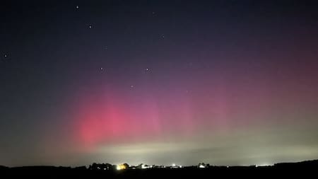 Las auroras boreales son comunes durante las tormentas geomagnéticas. Foto: X