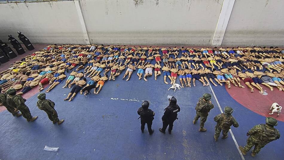 Megaoperativo en la mayor cárcel de Ecuador. Foto: EFE