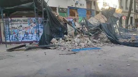 Derrumbe en Congreso. Foto: NA.