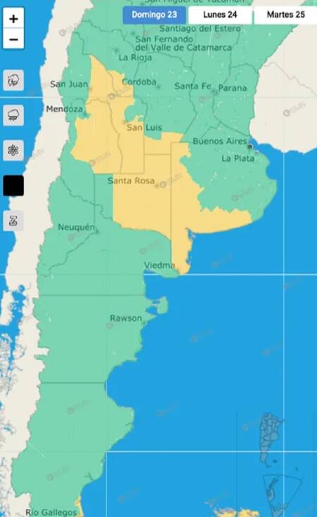 Clima en Buenos Aires. NA