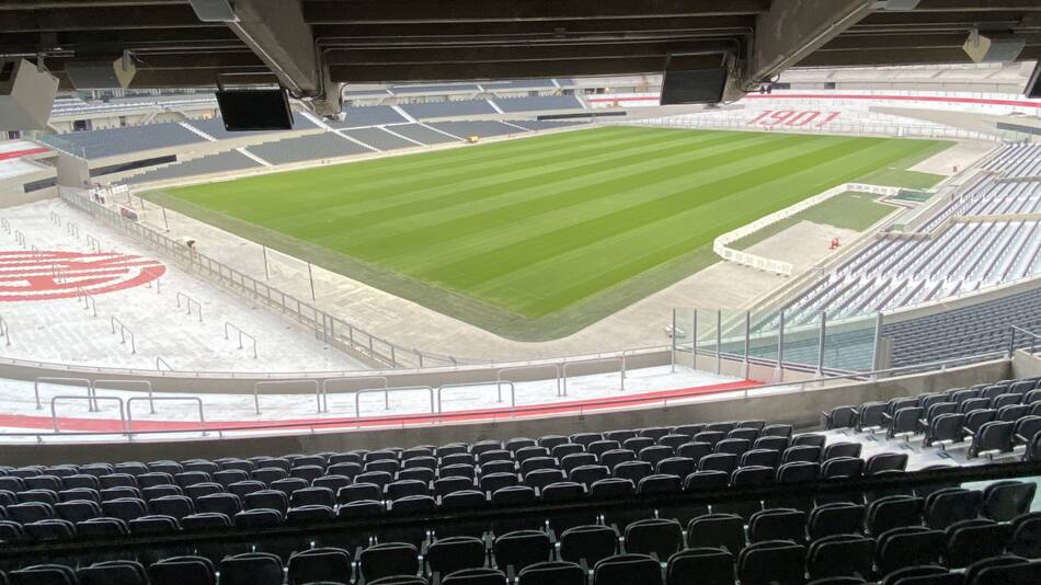 El restaurante que instalaron en el Estadio Monumental Más. Foto: Twitter.