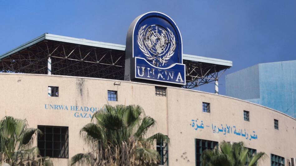 Sede de la UNRWA en la ciudad de Gaza. Foto: Reuters.