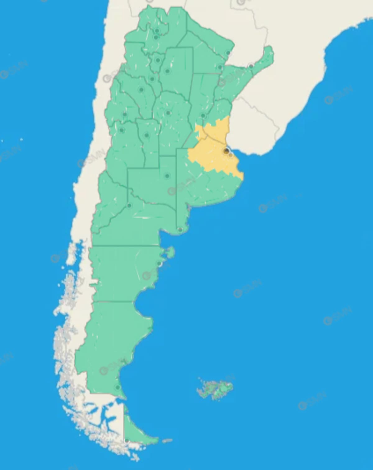Mapa de alertas
