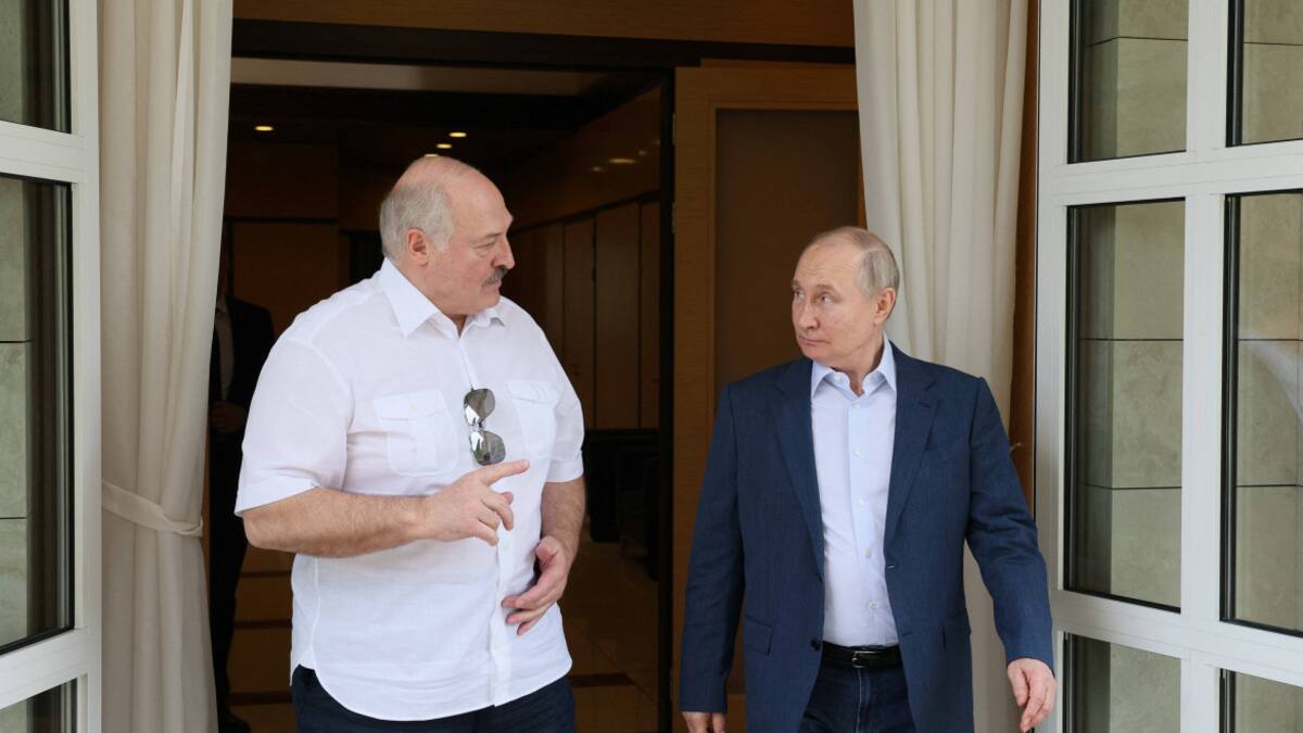 Los presidentes de Rusia y Bielorrusia juntos en la ciudad de Sochi. Foto: Reuters.