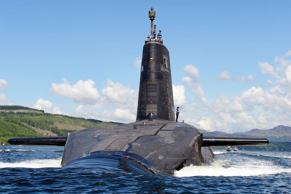 Submarino nuclear del Reino Unido. Foto: Submarine Delivery Agency