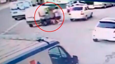 Video impactante: violento intento de secuestro a mujer en Parque Patricios, CANAL 26