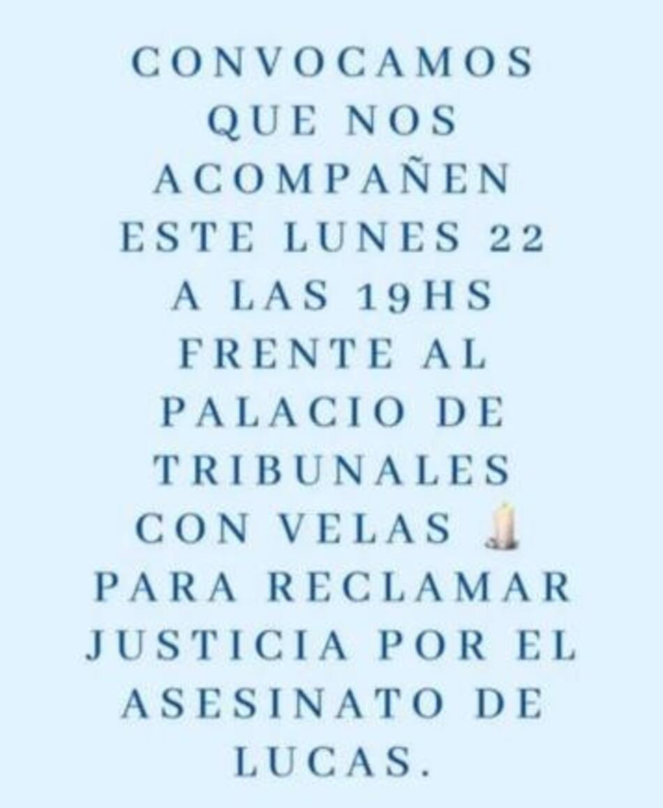 Convocatoria marcha por Lucas González, NA
