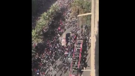 Ataque a camión de carabineros, captura video