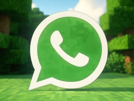 Modo Minecraft en WhatsApp. Fuente: Grok