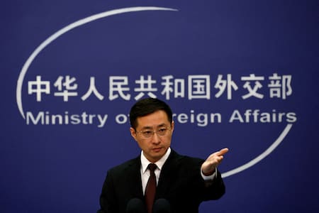 Lin Jian, portavoz del Ministerio de Exteriores de China. Foto: REUTERS/Tingshu Wang.