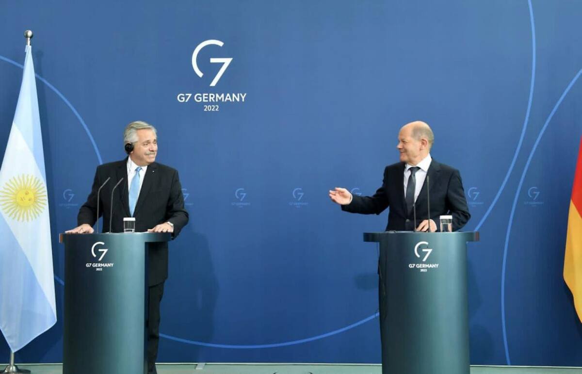 G7, Alberto Fernández y Olaf Scholz, NA