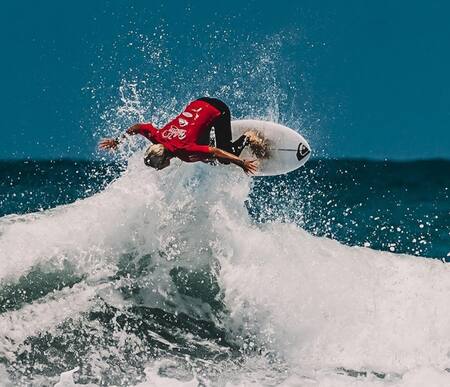 Franco Radziunas, nuevo campeón argentino de surf. Foto: Gentileza Jony Paz.