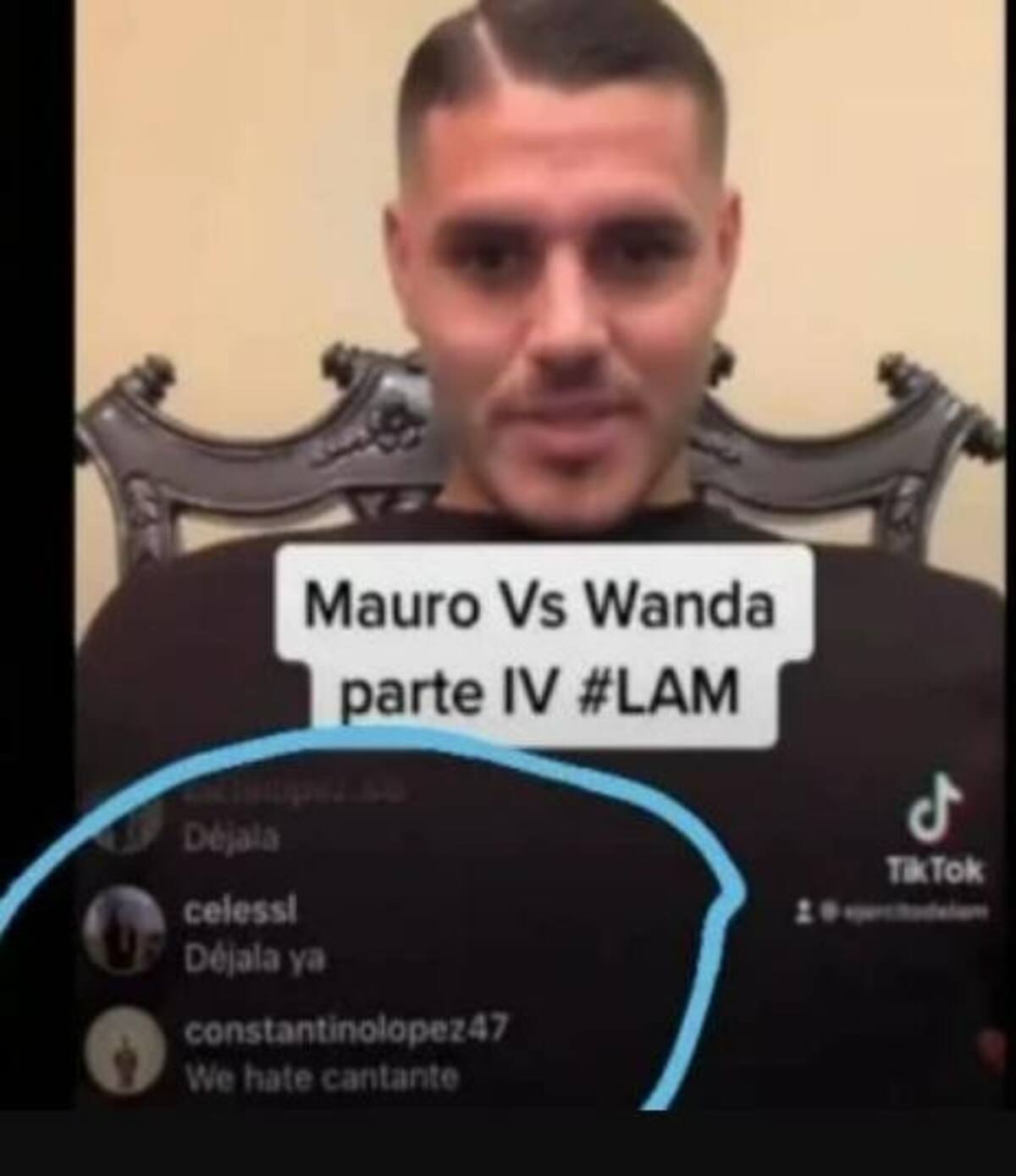 El hijo menor de Wanda Nara también opinó sobre L-Gante. Foto: captura de pantalla.