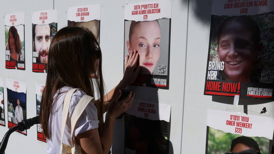 Pedido de familias israelíes para que vuelvan los rehenes de Hamas a sus casas. Foto: Reuters.