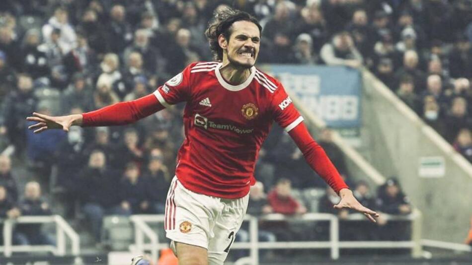 Edinson Cavani en el Manchester United. Foto: NA.