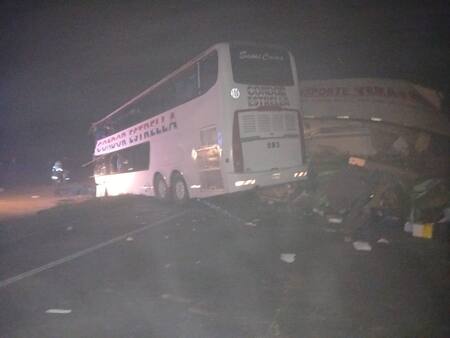 Choque fatal en la Ruta Nacional N°3 a la altura de San Miguel del Monte. Foto: X DayLombardi.