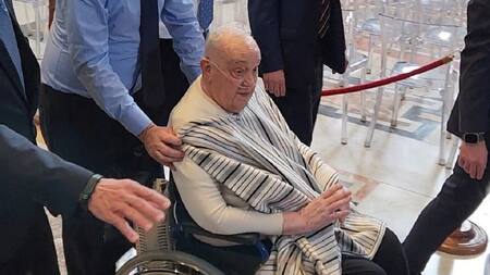 El papa Francisco reapareció en público. Foto: Reuters/Luiz Gil