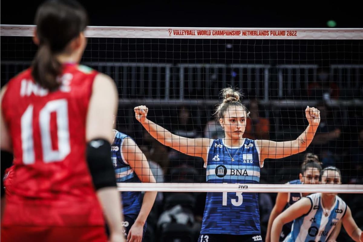 Las Panteras contra Japón. Foto: Twitter @Voley_FeVA.