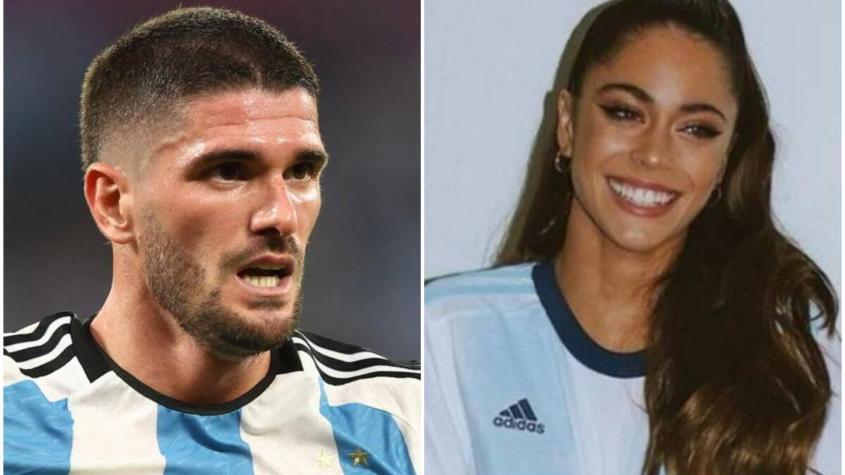 Rodrigo De Paul y Tini Stoessel. Fotos: Reuters-NA