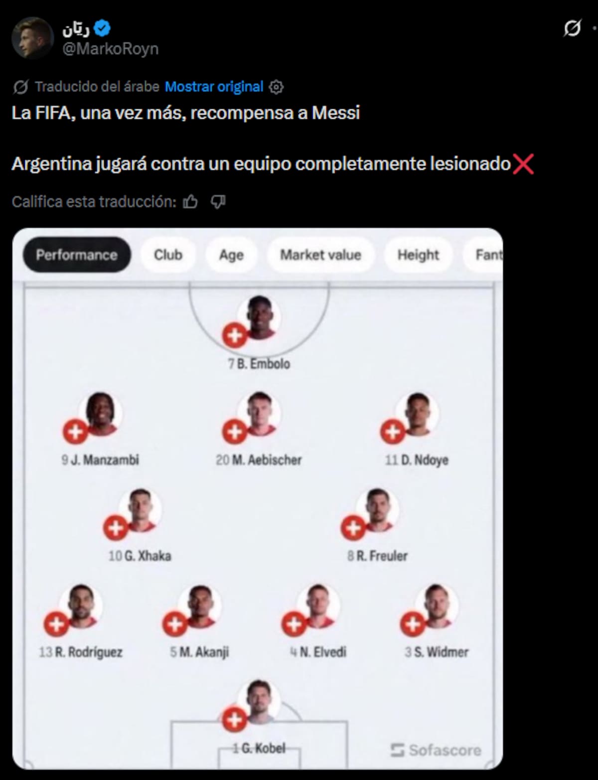 Memes Argentina Suiza
