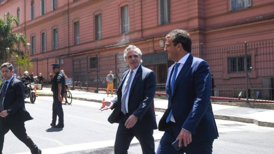 Alberto Fernández y Sergio Massa. Foto: NA