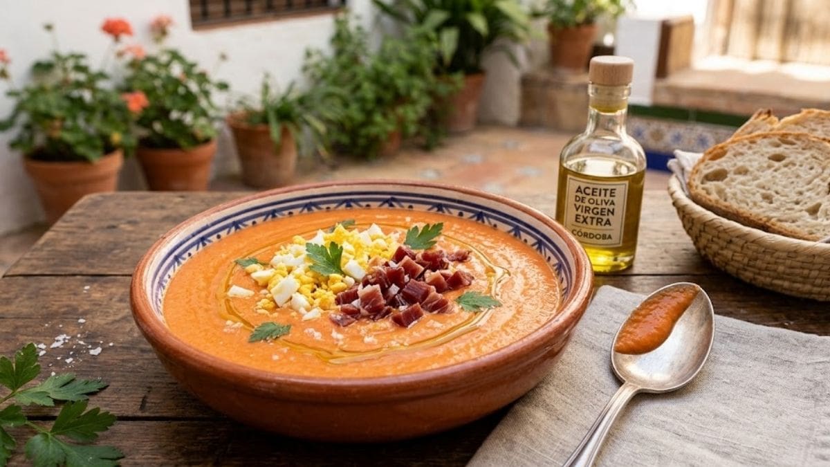 Salmorejo cordobés: receta clásica de tomate y pan en 40 minutos