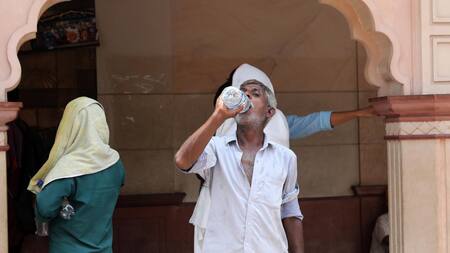 Ola de calor extrema en India. Foto: EFE.