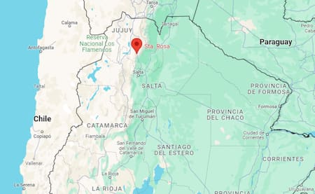 El club Santa Rosa está ubicado en Purmamarca, Jujuy. Foto: Google Maps.