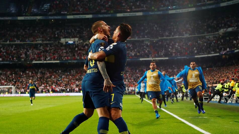 Superfinal Copa Libertadores primer gol de Boca, Darío Benedetto, Reuters