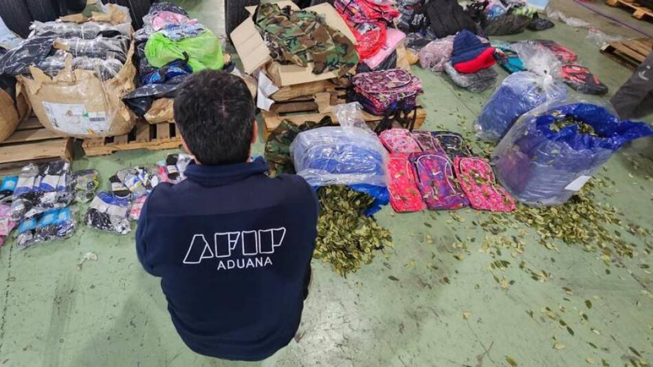 Mercadería irregular. Foto: aduana. a
