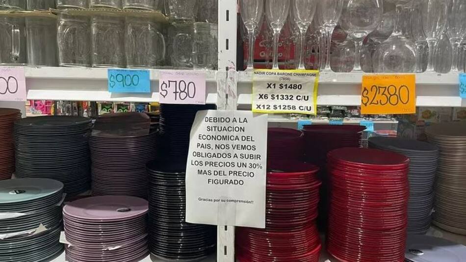 30% de aumentos en los productos de los comercios de Once. Foto: Gentileza Infobae.