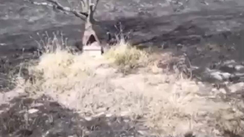 Incendios en Córdoba, Gauchito Gil. Foto captura de video.