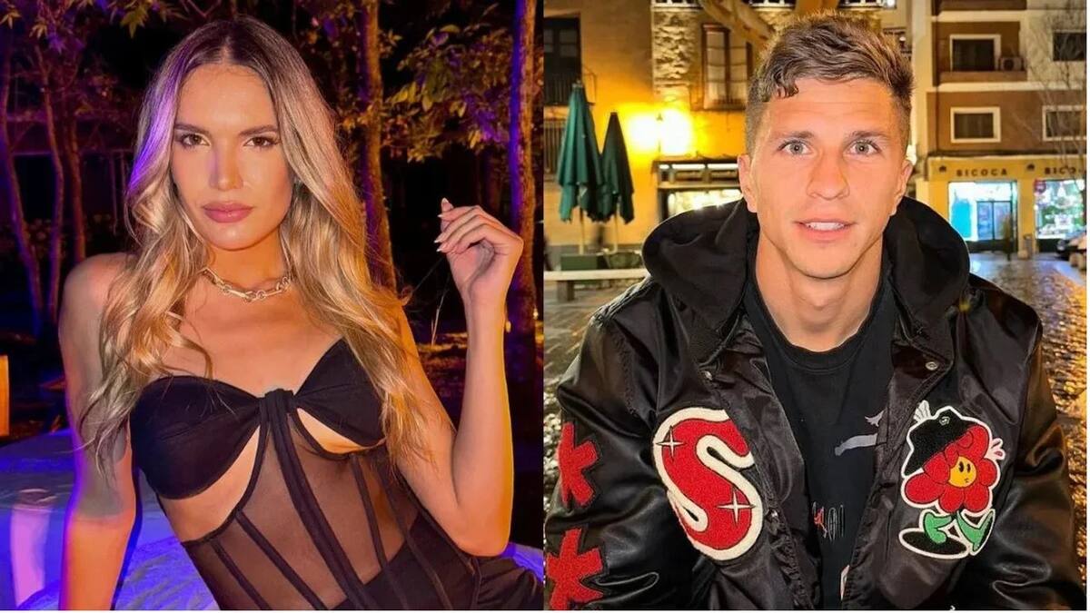 Eva Bargiela y el hijo del Cholo Simeone. Foto: NA