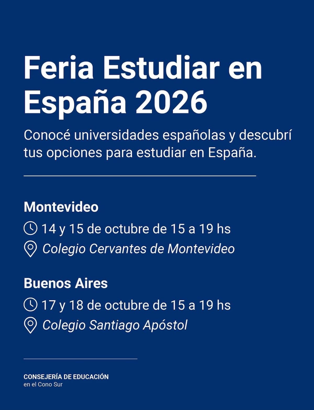 Feria Estudiar en España 2026.