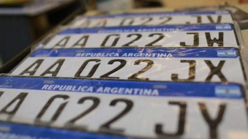 Patentes argentinas. Foto: NA