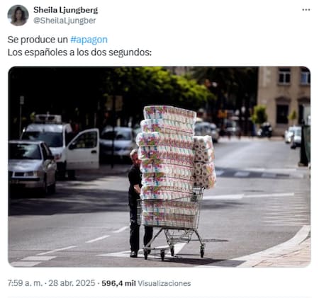 Memes apagón en Europa. Foto: X.