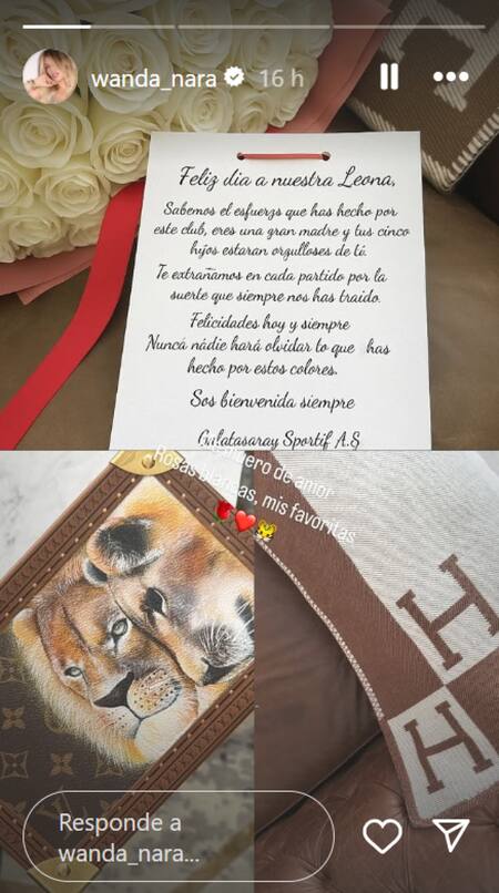 El mensaje del Galatasaray para Wanda Nara. Foto: Instagram.