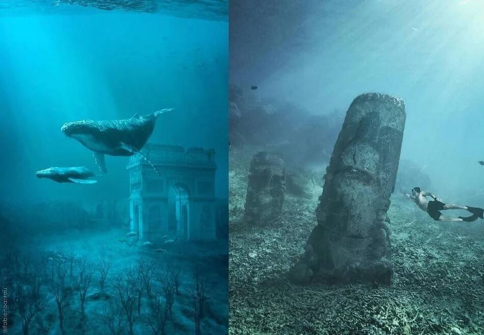 Un artista francés expuso cómo será el mundo tras el impacto del cambio climático