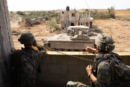 Soldados israelíes en la Franja de Gaza; guerra Israel-Hamás: Foto: X @idfonline