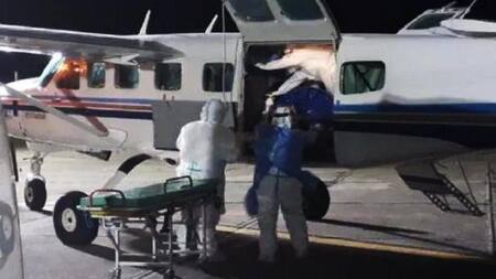 Coronavirus, traslado de paciente de Mar del Plata a Buenos Aires, Foto Ahora Mar del Plata